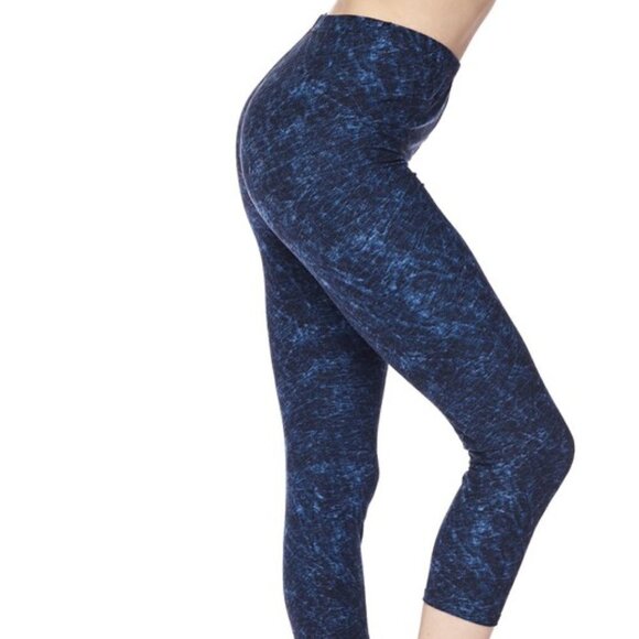 Blue & Black Marble Design  Capri Size 2-10 NWT - Picture 1 of 5